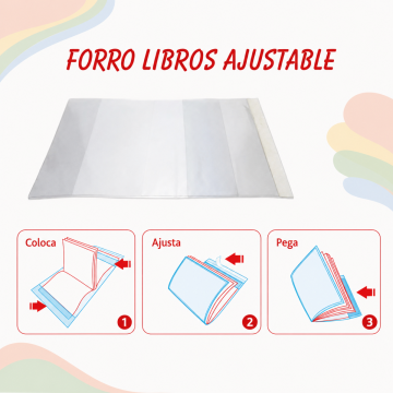 FORRO  LIBROS AJUSTABLE \ UNIDAD